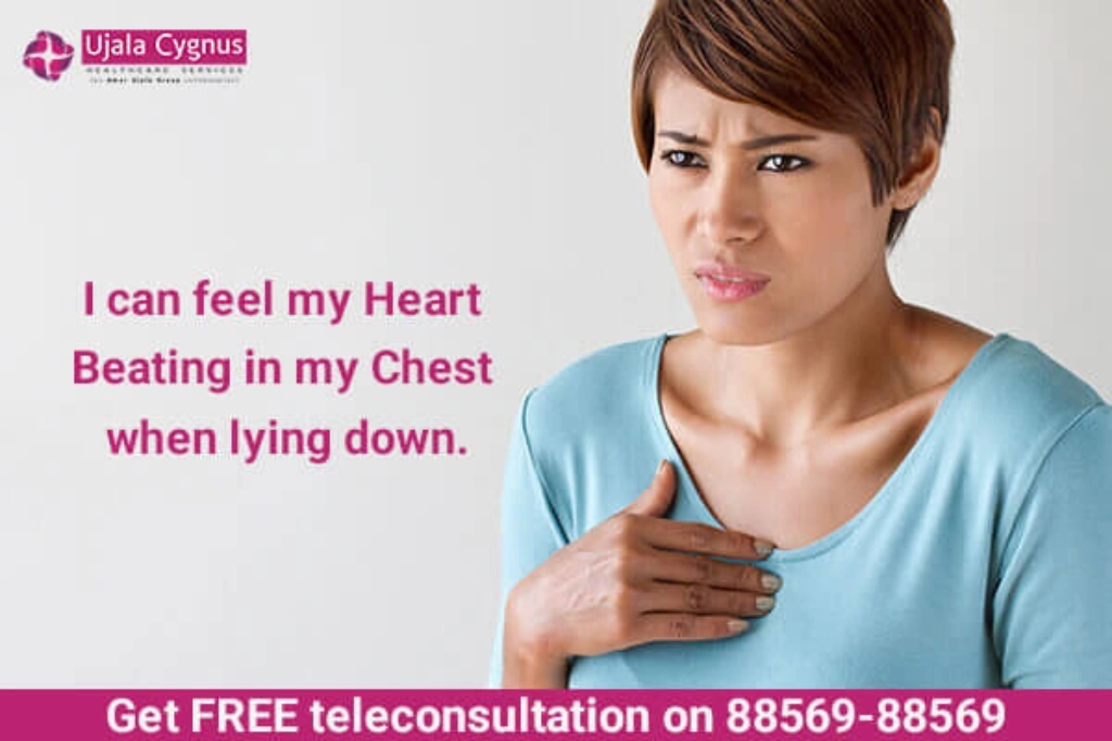I can feel my heart beating in my chest when lying down